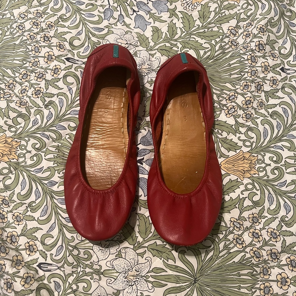 Tieks | Red Leather Ballet Flat | Size 10